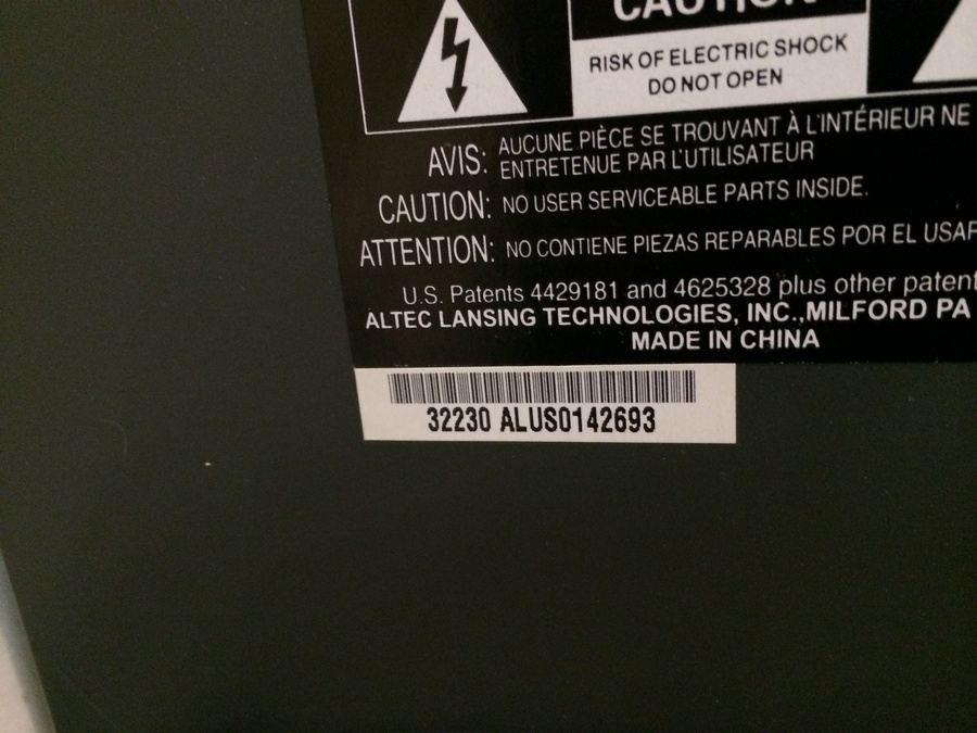 Altec Lansing Computer Speakers System Powered Subwoofer [Photo 3]