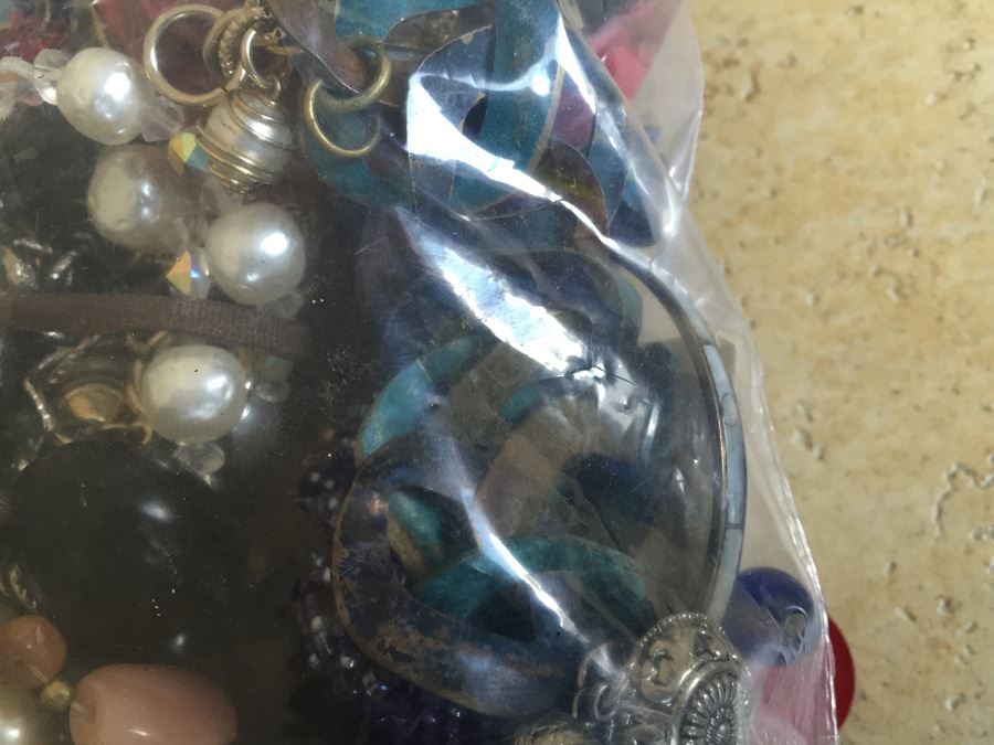 Jewelry Lot #17 - Assorted Jewelry In Large Bag [Photo 12]