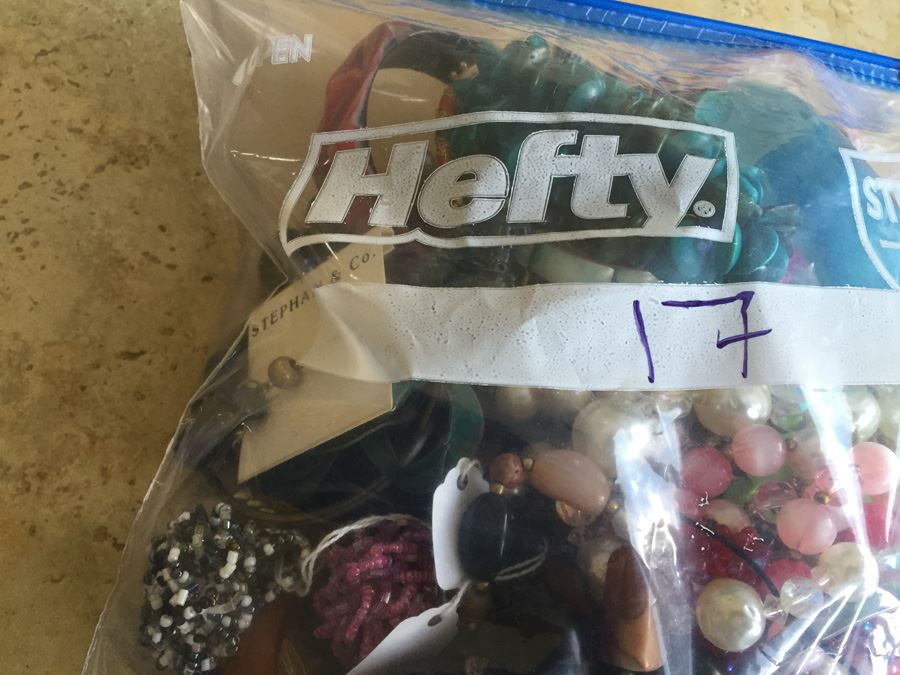 Jewelry Lot #17 - Assorted Jewelry In Large Bag [Photo 8]