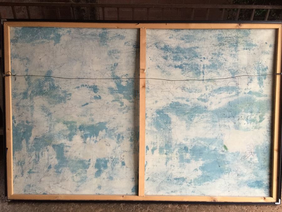 Large Original Bird Scenery Painting From Ubud Bali Indonesia On Fabric Estimate $500 [Photo 13]