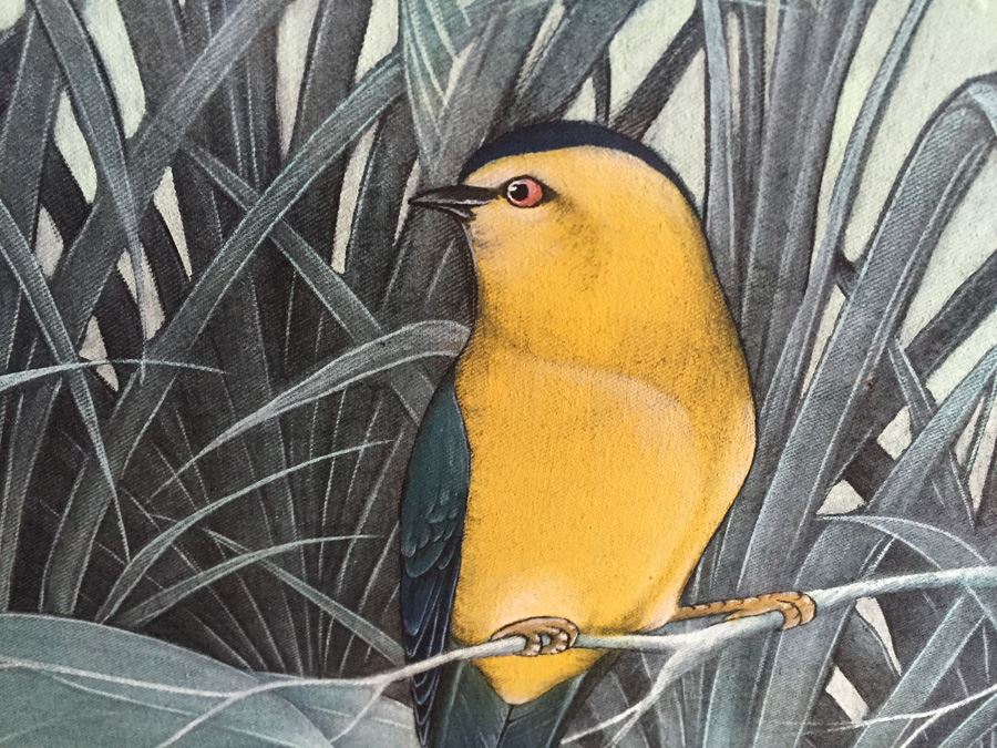 Large Original Bird Scenery Painting From Ubud Bali Indonesia On Fabric Estimate $500 [Photo 7]