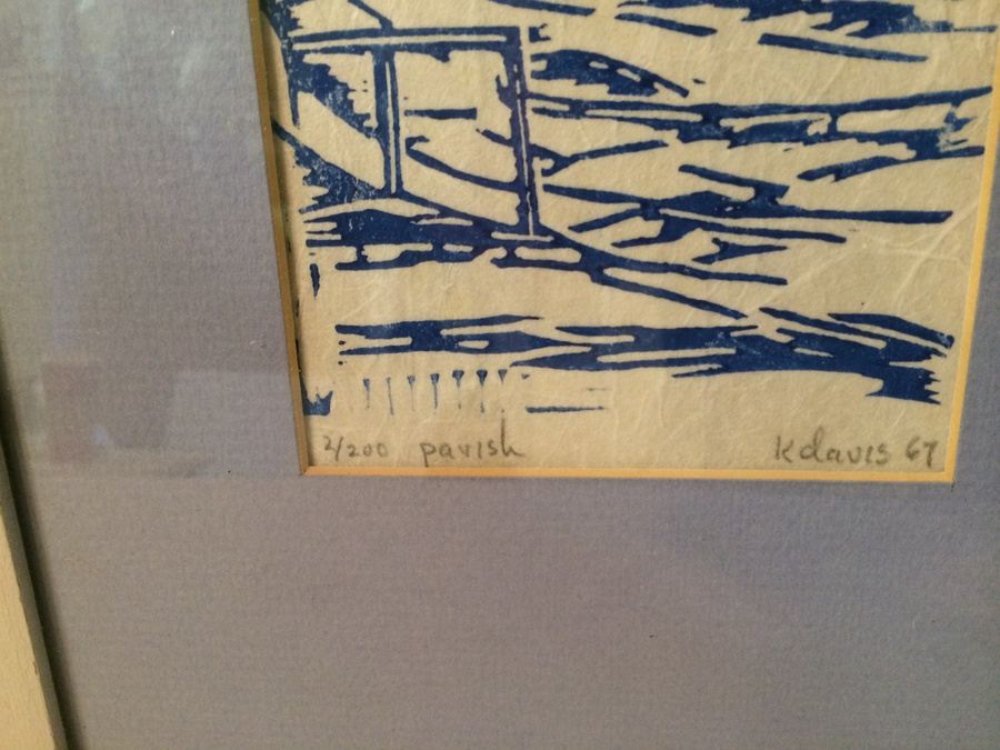Blue & White Print - Limited Edition 2/200 K davis 69 Pavish [Photo 3]