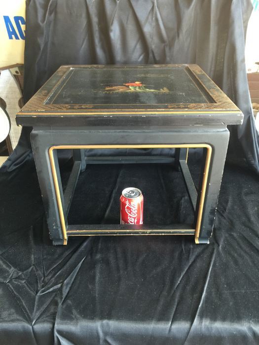 Black And Gold Asian Style Side Table Grand Rapids MI [Photo 1]