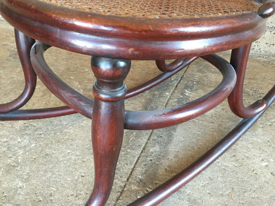 Vintage Child's Bentwood Cane Rocking Chair [Photo 7]
