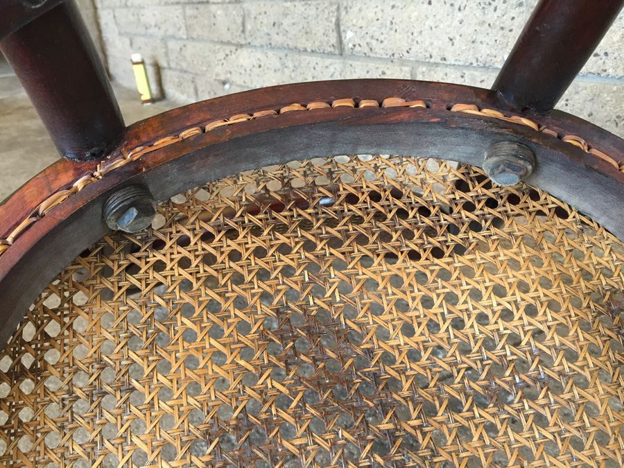 Vintage Child's Bentwood Cane Rocking Chair [Photo 5]