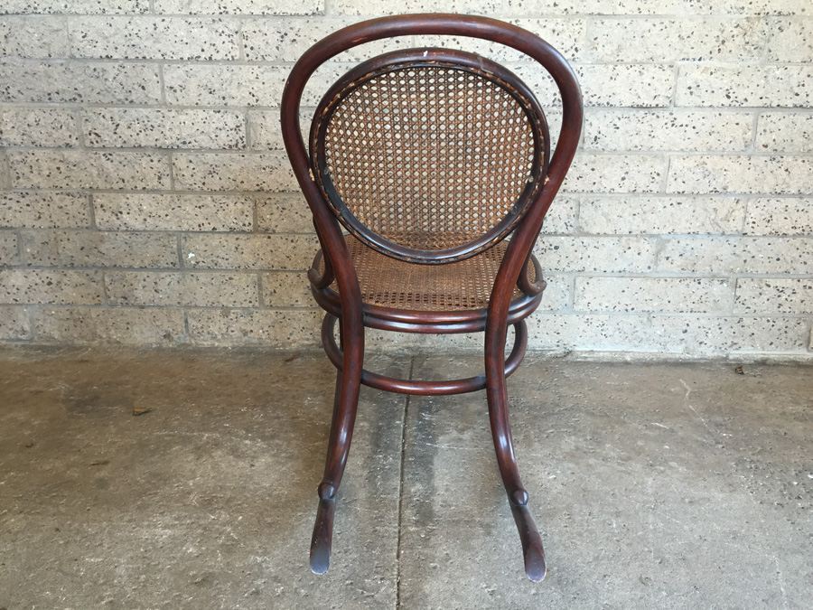 Vintage Child's Bentwood Cane Rocking Chair