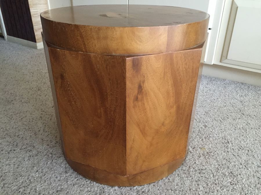 Edward Wormley / DUNBAR Mid Century Modern Deco Burlwood Pedestal Coffee Table Base Needs Glass Top - Estimate $4,000+