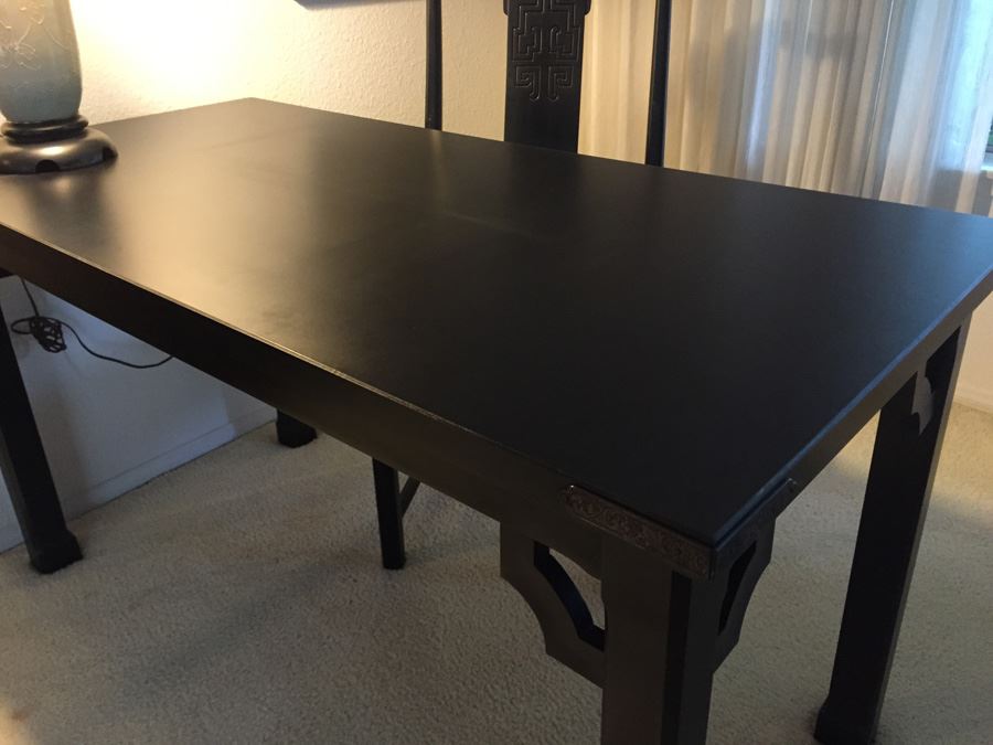 Black Asian Desk With Chair [Photo 8]