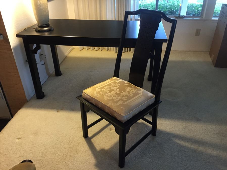 Black Asian Desk With Chair [Photo 16]