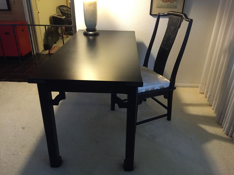Black Asian Desk With Chair [Photo 3]