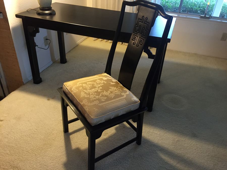 Black Asian Desk With Chair [Photo 2]