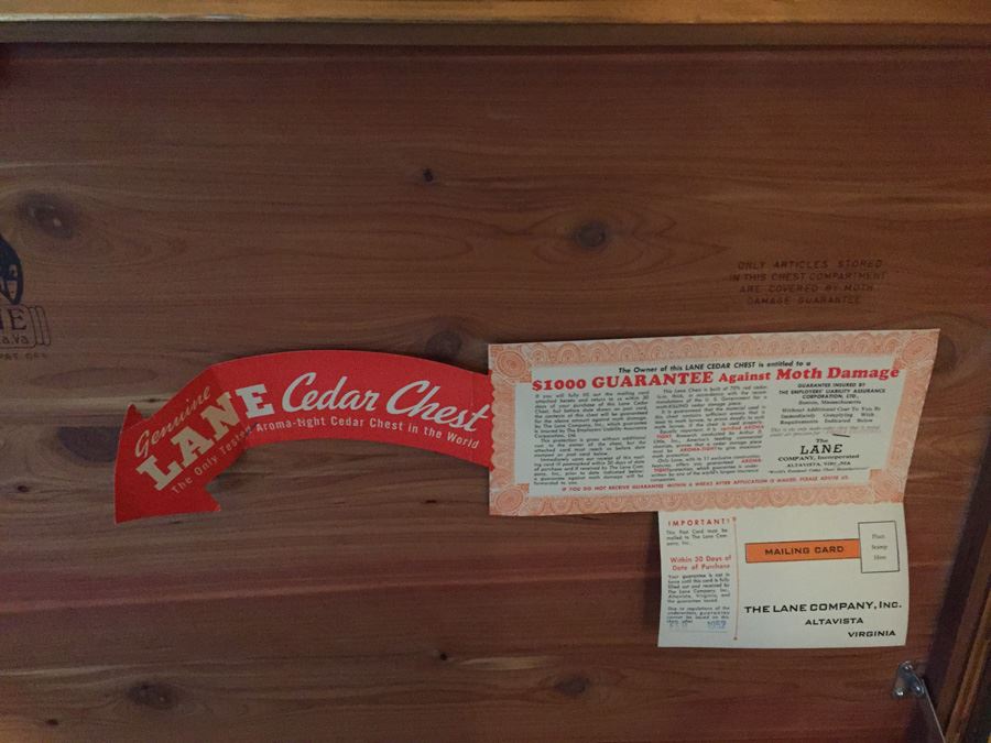 Vintage Chinoiserie Red And Black LANE Cedar Chest With Drawer [Photo 14]