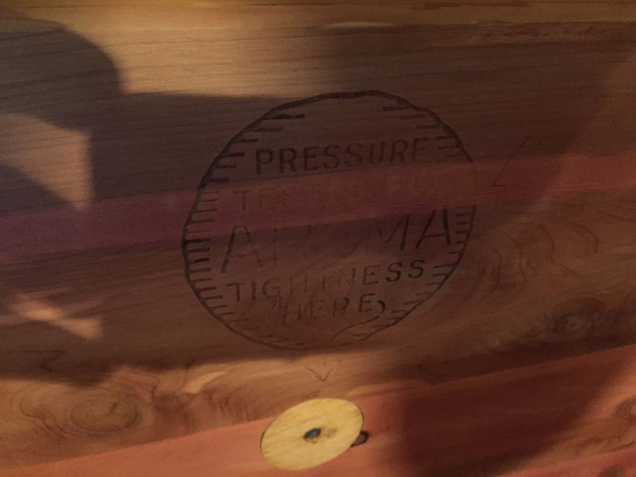 Vintage Chinoiserie Red And Black LANE Cedar Chest With Drawer [Photo 11]