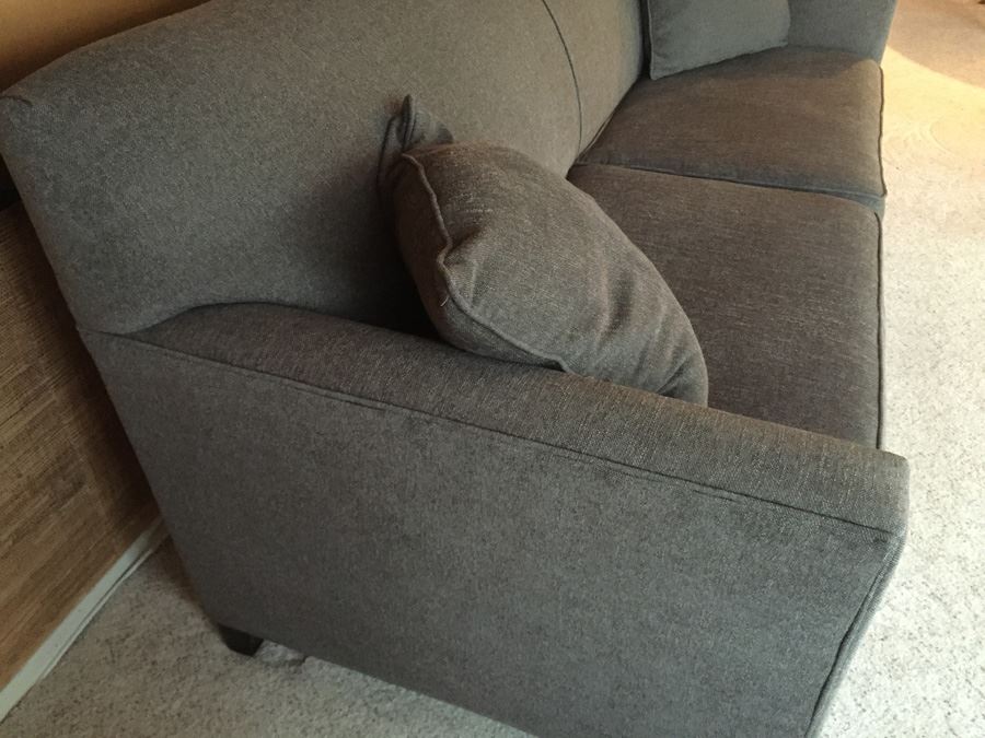 Contemporary Gray Sofa With Clean Modern Lines [Photo 3]