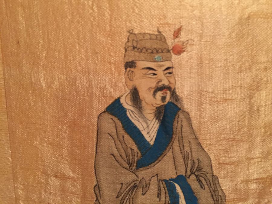 Large Grouping Of 8 Asian Paintings With Detailed Descriptions Of Each Painting On Back [Photo 18]