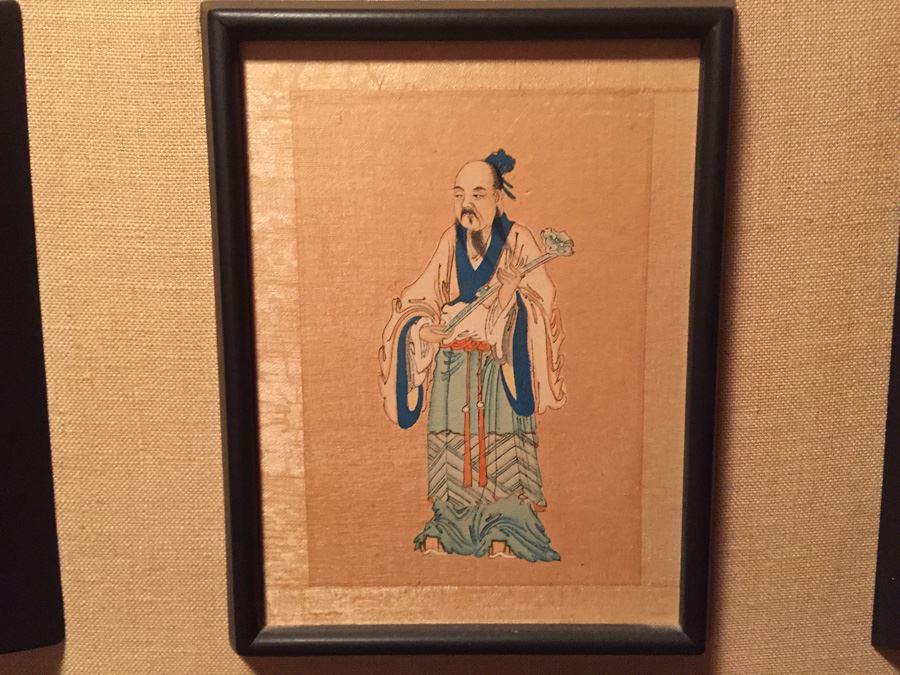 Large Grouping Of 8 Asian Paintings With Detailed Descriptions Of Each Painting On Back [Photo 9]