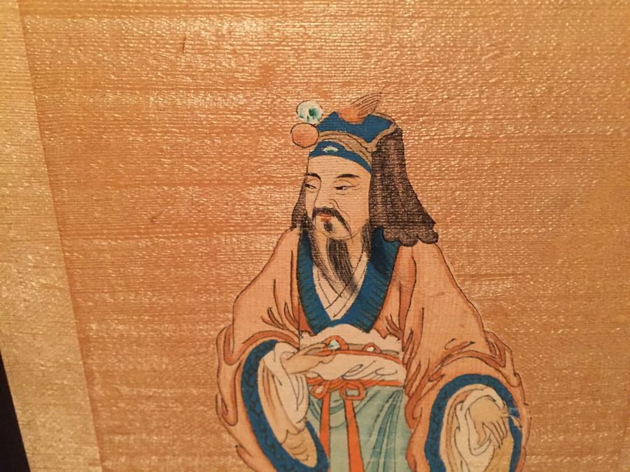 Large Grouping Of 8 Asian Paintings With Detailed Descriptions Of Each Painting On Back [Photo 14]