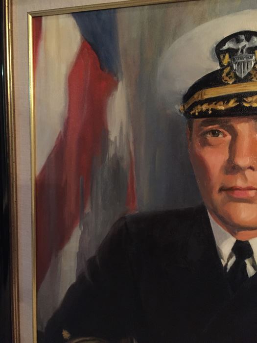 Original Framed Naval Portrait Signed By Artist [Photo 4]