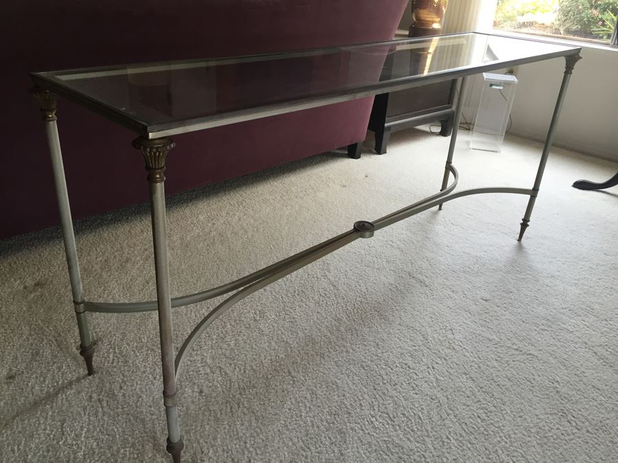 Metal And Glass Console Sofa Table [Photo 1]