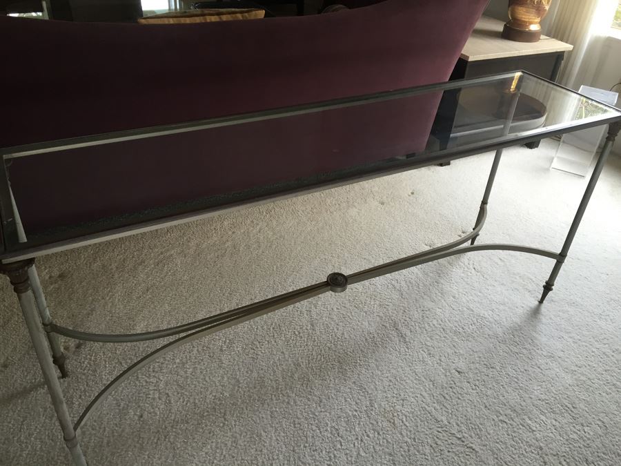 Metal And Glass Console Sofa Table [Photo 5]