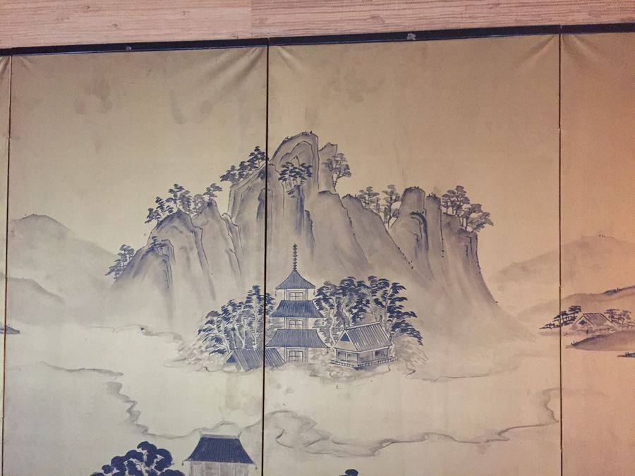 Large Gold Hand Painted Silk Screen Signed By Artist [Photo 7]