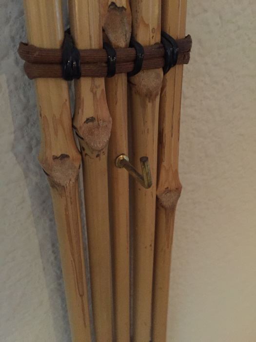 Black Pottery Signed Underneath TURKEL With Bamboo Hanging Wall Mount [Photo 10]