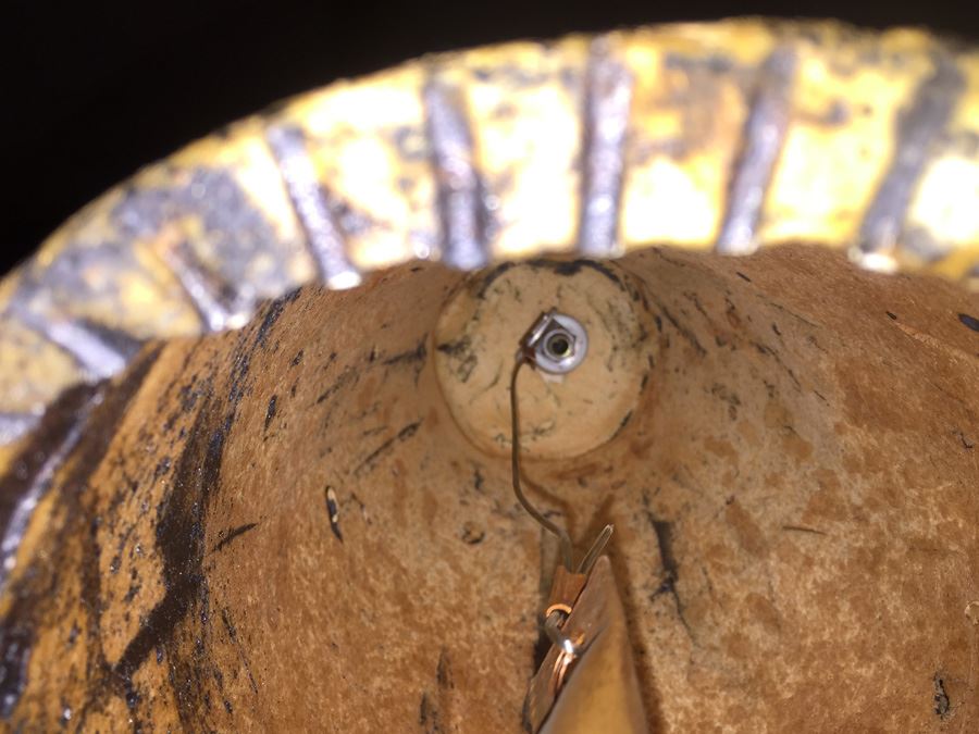 Signed Asian Pottery Bell With Metal Stand [Photo 12]