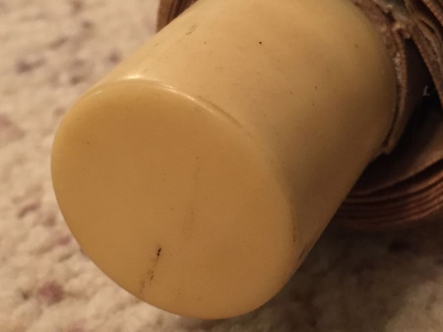 Large Old Asian Scroll Depicting Warrior Holding A Staff With Bird Perched Atop Of Staff Signed On Front And Back [Photo 19]