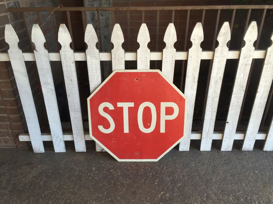 Red Metal Stop Sign