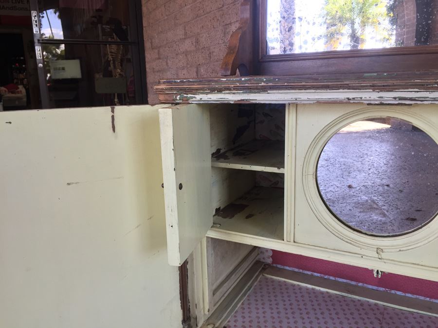 Shabby Chic Beach Cottage Cabinet Vanity With Mirror And Two Doors [Photo 11]