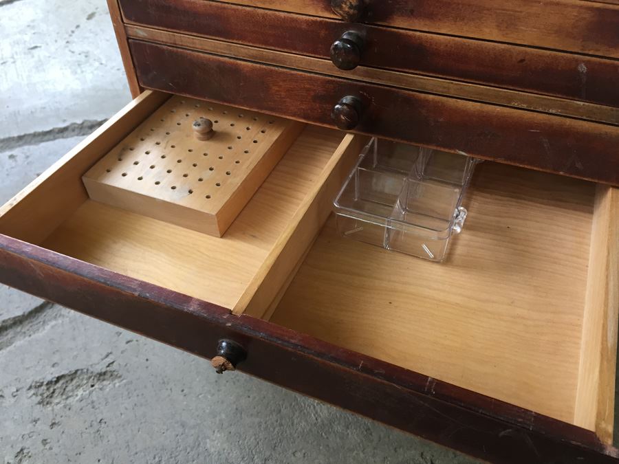 Vintage Dental Cabinet With Nine Sliding Drawers From The American Cabinet Co. [Photo 12]