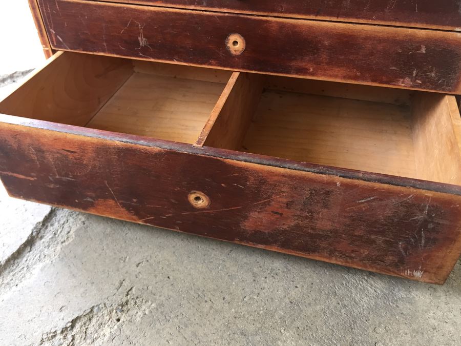 Vintage Dental Cabinet With Nine Sliding Drawers From The American Cabinet Co. [Photo 15]