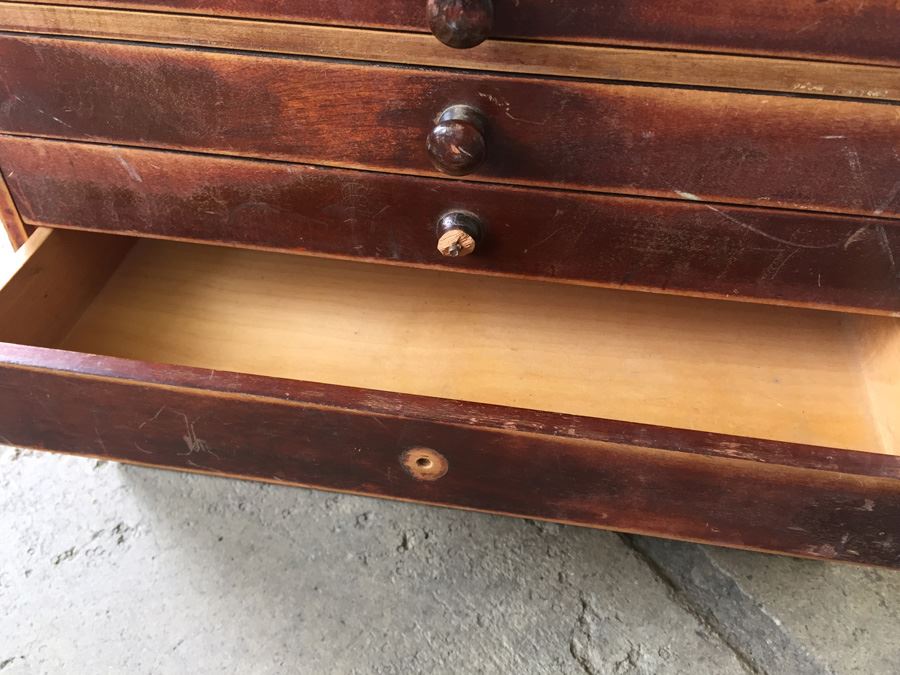 Vintage Dental Cabinet With Nine Sliding Drawers From The American ...