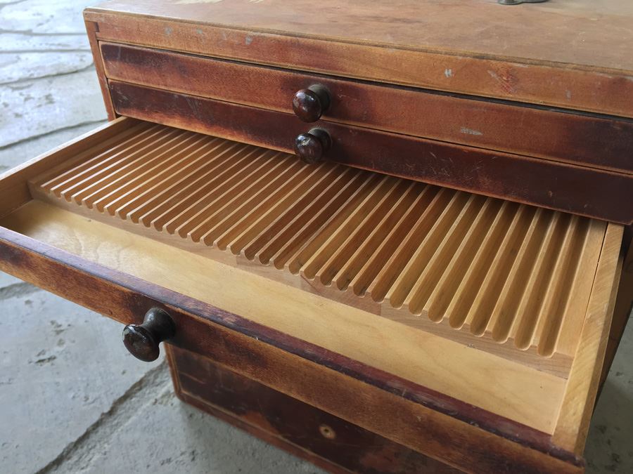 Vintage Dental Cabinet With Nine Sliding Drawers From The American Cabinet Co. [Photo 8]