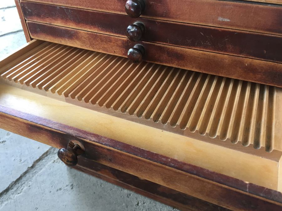 Vintage Dental Cabinet With Nine Sliding Drawers From The American Cabinet Co. [Photo 9]