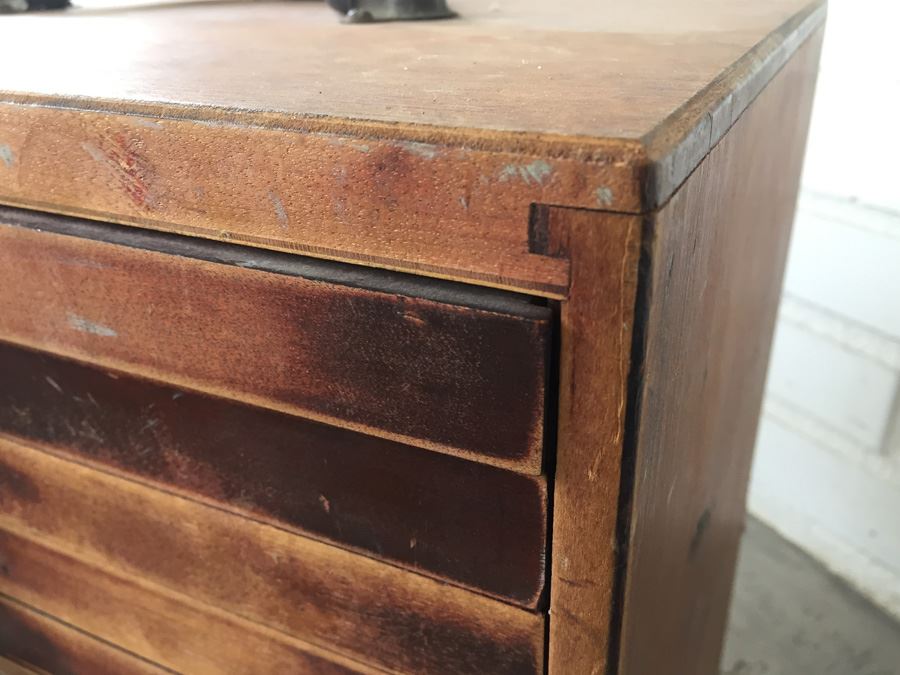 Vintage Dental Cabinet With Nine Sliding Drawers From The American Cabinet Co. [Photo 6]