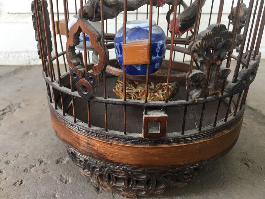 Vintage Traditional Chinese Birdcage Handmade From Bamboo [Photo 4]