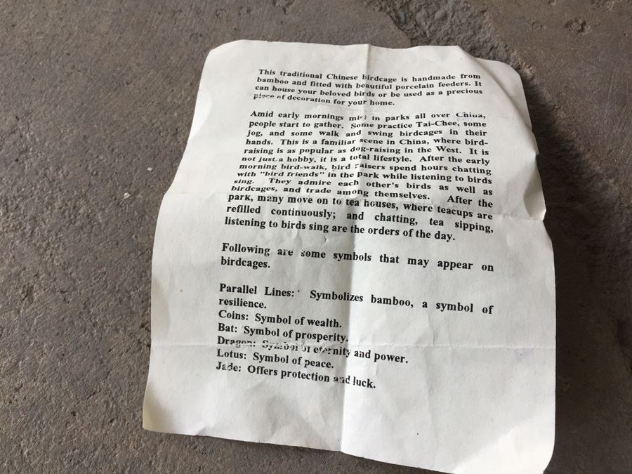 Vintage Traditional Chinese Birdcage Handmade From Bamboo [Photo 12]