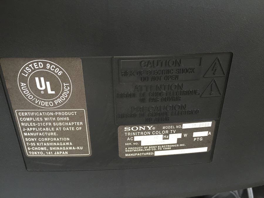 SONY Trinitron XBR 32' CRT TV [Photo 3]
