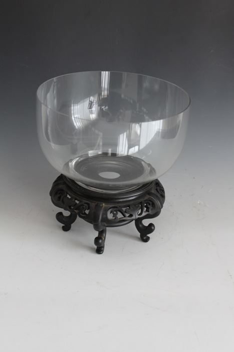 Rosenthal Crystal Bowl With Ornate Asian Stand [Photo 4]