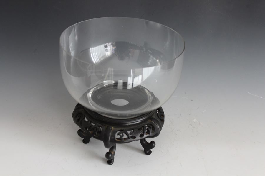Rosenthal Crystal Bowl With Ornate Asian Stand [Photo 2]