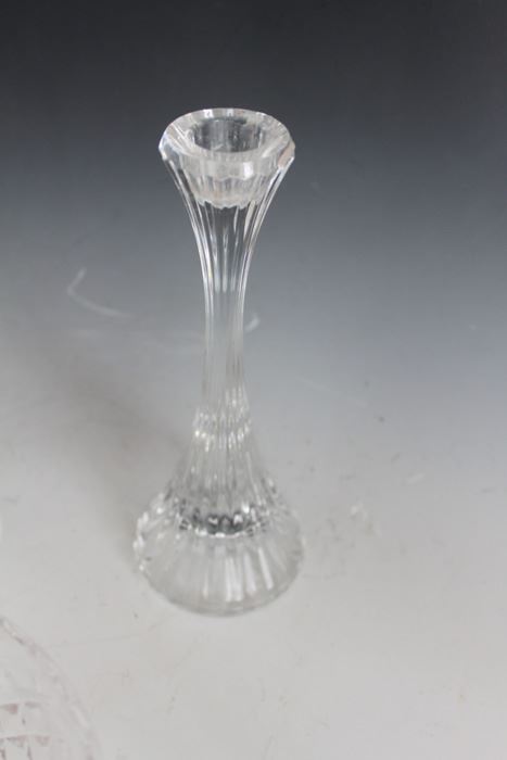 Large Crystal Lot With Decanter, Footed Bowls, And Candle Stands [Photo 6]