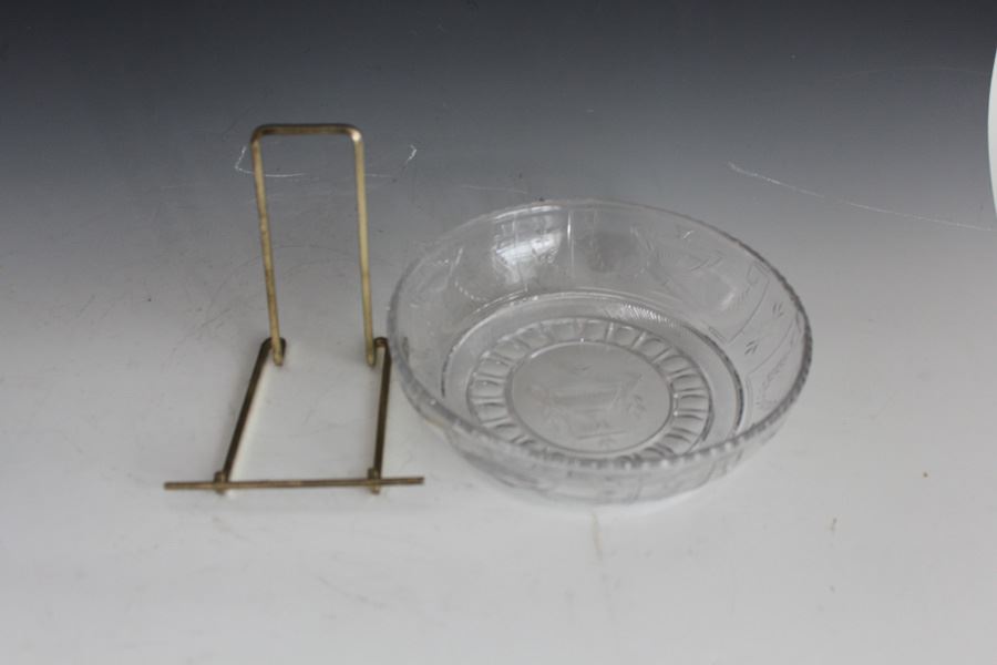 Large Etched Glass Bowl [Photo 2]