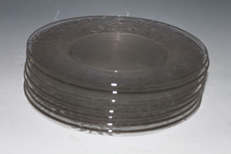 Set Of Seven Etched Glass Plates [Photo 2]
