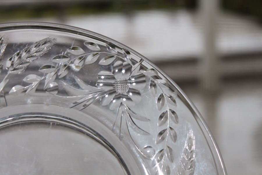 Set Of Seven Etched Glass Plates [Photo 4]