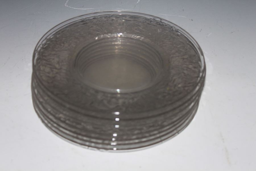 Set Of Seven Etched Glass Plates [Photo 1]