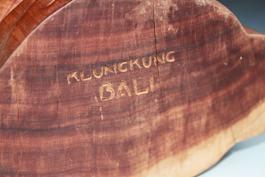 Vintage Klungkung Bali Detailed Teak Wood Carving Of Man [Photo 3]