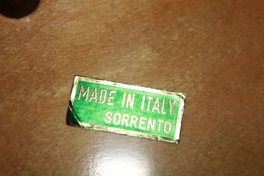 Italian Wooden Inlay Jewelry Music Box With Key Sorrento Plays Lara's Themed Footed [Photo 6]