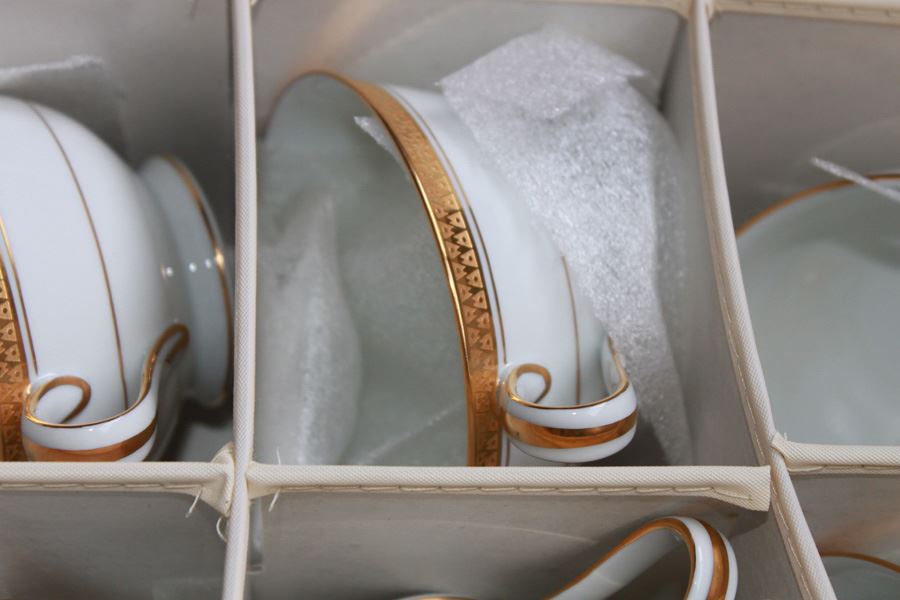 NORITAKE CHINA Set Japan Goldridge Pattern 5480S [Photo 4]