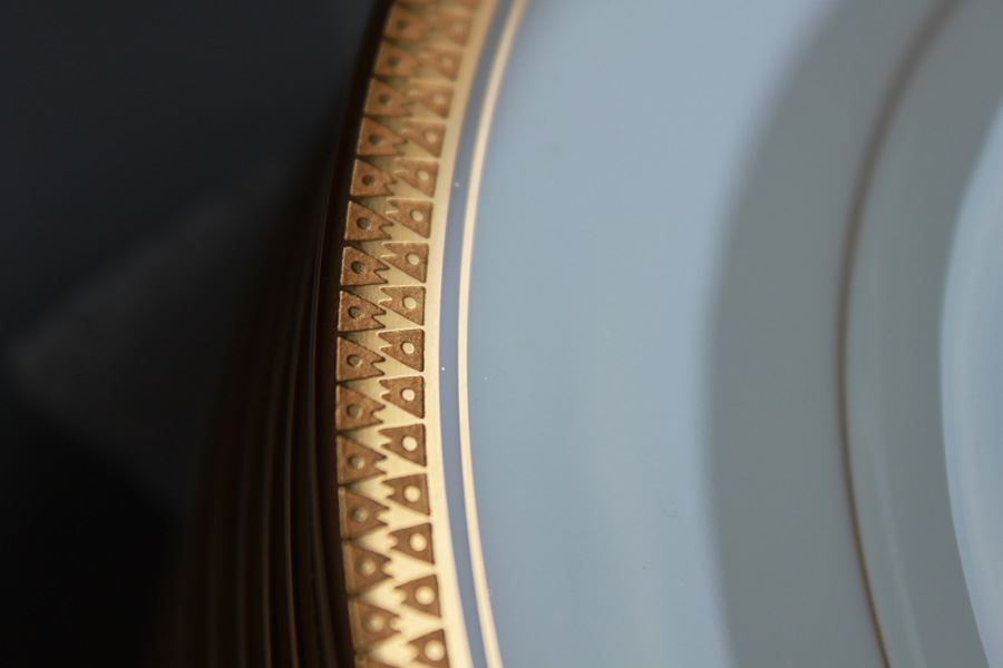 NORITAKE CHINA Set Japan Goldridge Pattern 5480S [Photo 27]